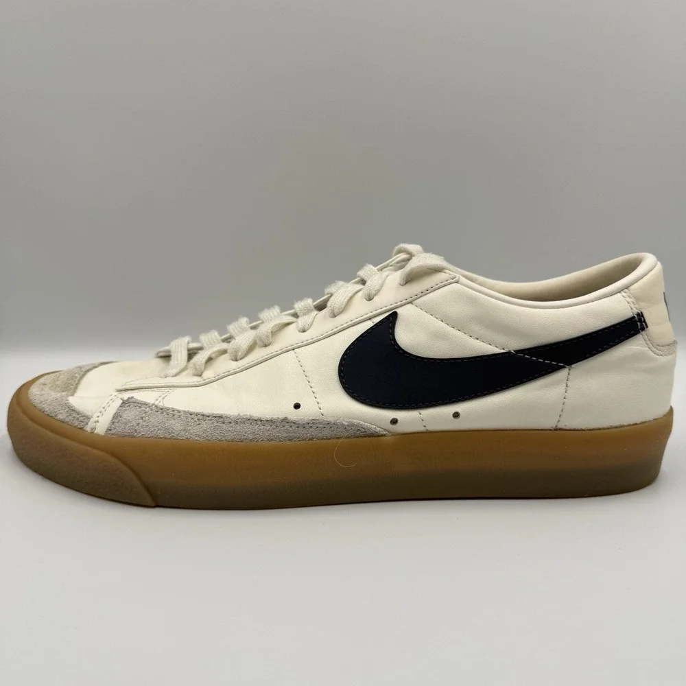 Nike Blazer Low '77 Vintage Sail‎ Navy Gum Shoes 2021 Men's Size 11.5 DM8334-100